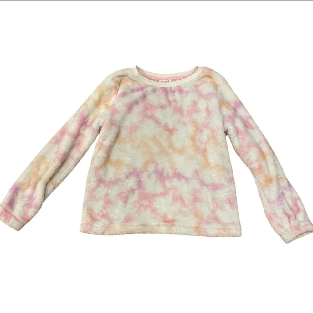 Cat & Jack Fuzzy Pullover Multi Colored Sweatshirt Girl’s Size 14-16 (XL)